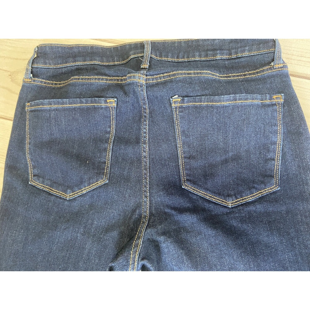 Old Navy Women's Size 12 w32 Dark Wash Blue Denim High Rise Super Skinny Jeans - Picture 6 of 9